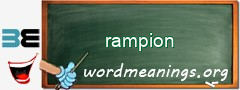 WordMeaning blackboard for rampion